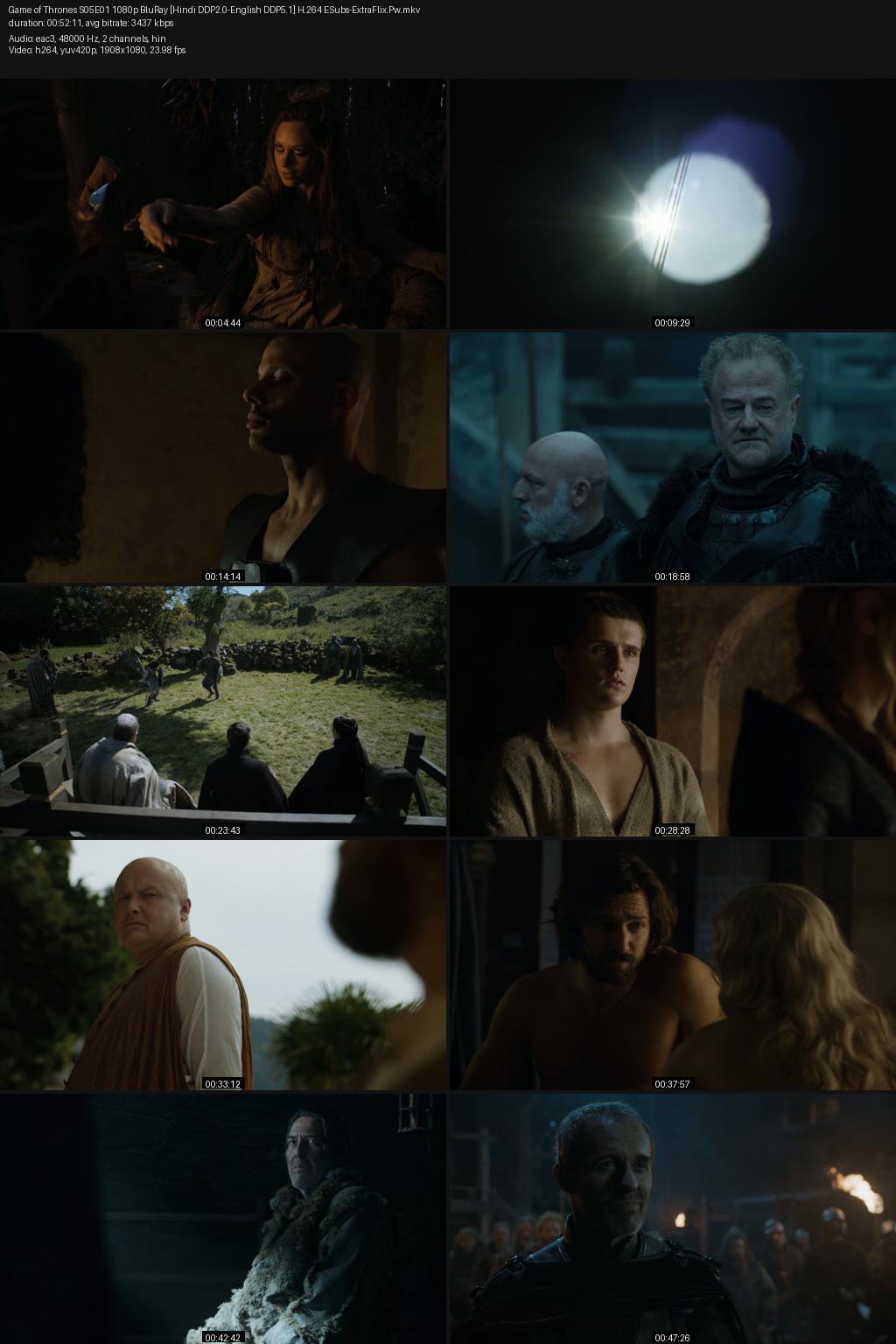 Game of Thrones Season 5 (2015) [Hindi-English] 1080p 720p 480p BluRay ESubs Screenshots