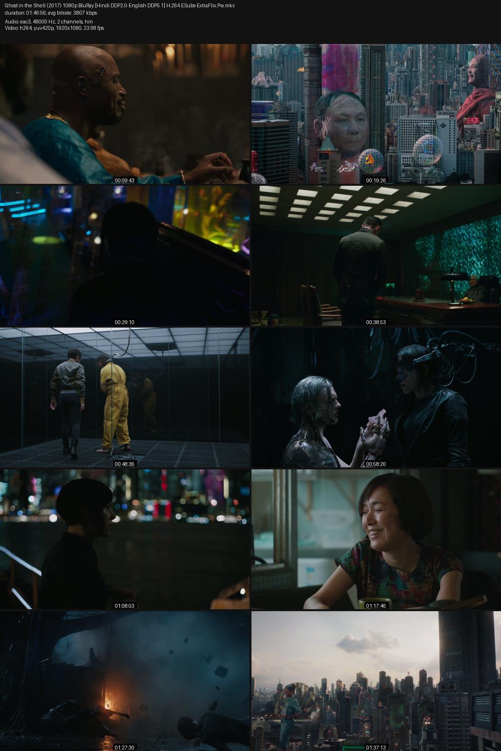 Ghost in the Shell (2017) [Hindi-English] 1080p 720p 480p BluRay ESubs Screenshots