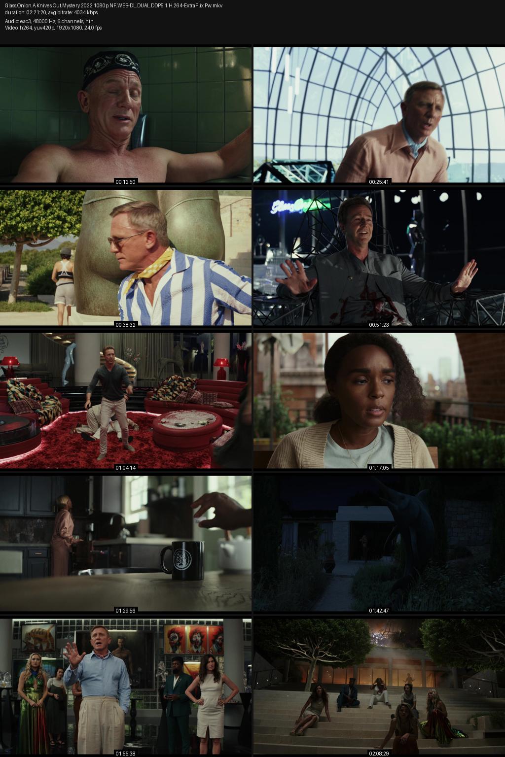 Glass Onion: A Knives Out Mystery (2022) [Hindi-English] 4K 2160p 1080p 720p 480p Netflix WEB-DL ESub Screenshots