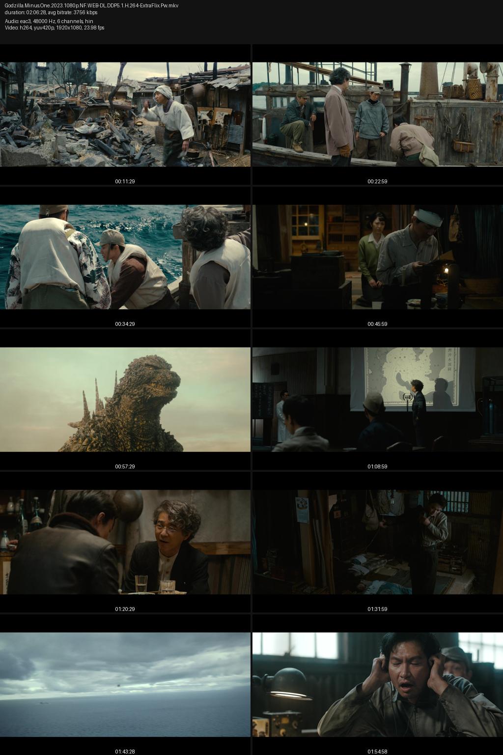 Godzilla Minus One aka Gojira Mainasu Wan (2023) [Hindi-Japanese] 4K 2160p 1080p 720p 480p Netflix WEB-DL ESubs Screenshots