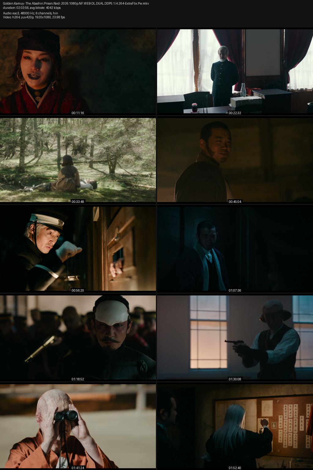 Golden Kamuy -The Abashiri Prison Raid (2026) [Hindi-Japanese] 1080p 720p 480p Netflix WEB-DL ESubs Screenshots