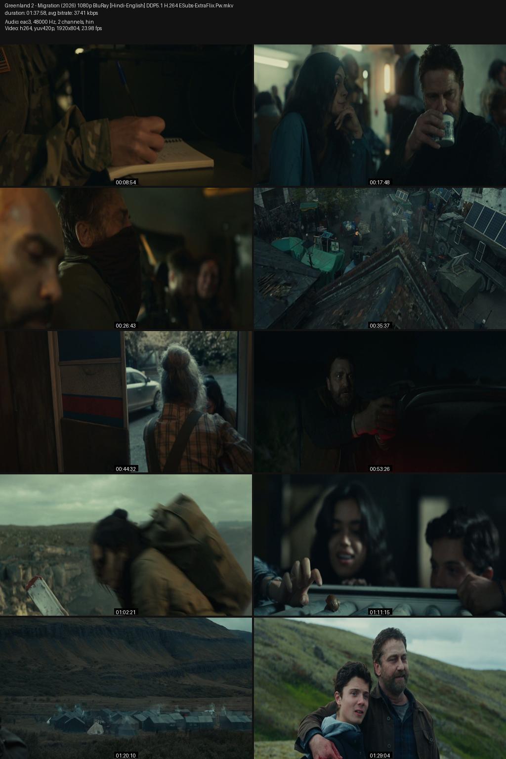Greenland 2: Migration (2026) [Hindi-English] 1080p 720p 480p BluRay ESubs Screenshots