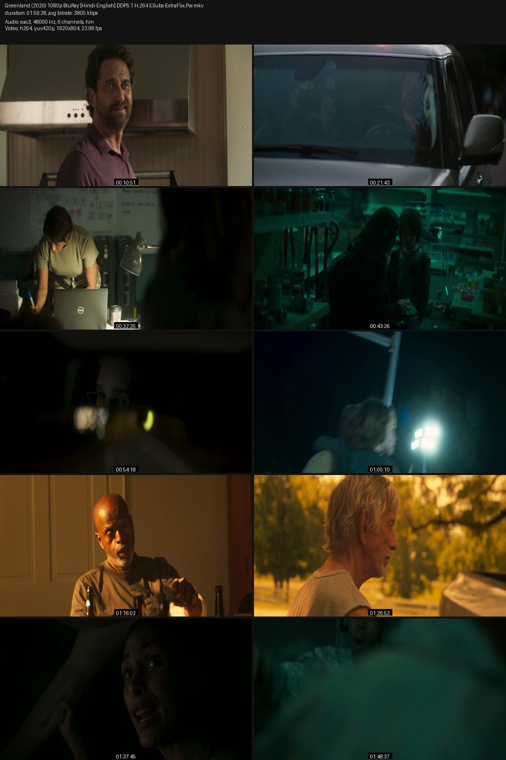 Greenland (2020) [Hindi-English] 1080p 720p 480p BluRay ESubs Screenshots
