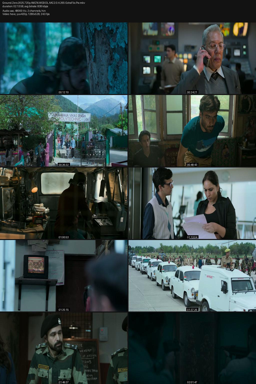 Ground Zero (2025) 4K 2160p | 1080p | 720p | 480p Amazon WEB-DL Hindi ESub Screenshots