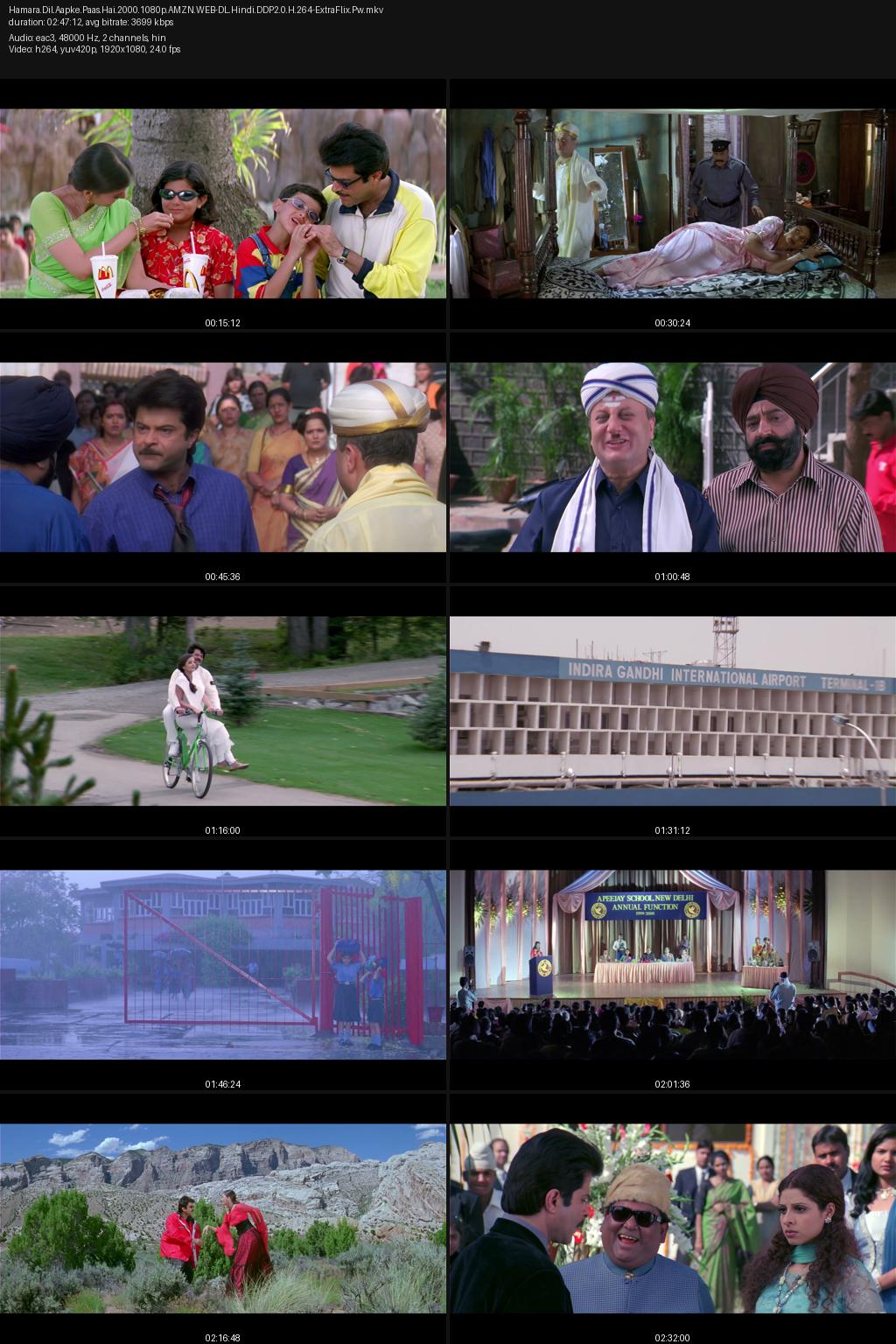 Hamara Dil Aapke Paas Hai (2000) [Hindi] 1080p 720p 480p Amazon WEB-DL ESub Screenshots