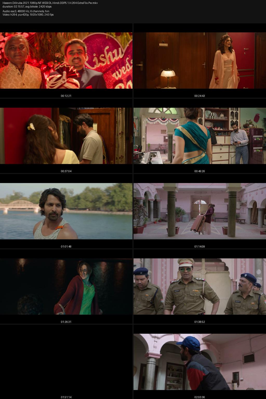 Haseen Dillruba (2021) [Hindi] 4K 2160p 1080p 720p 480p Netflix WEB-DL ESubs Screenshots