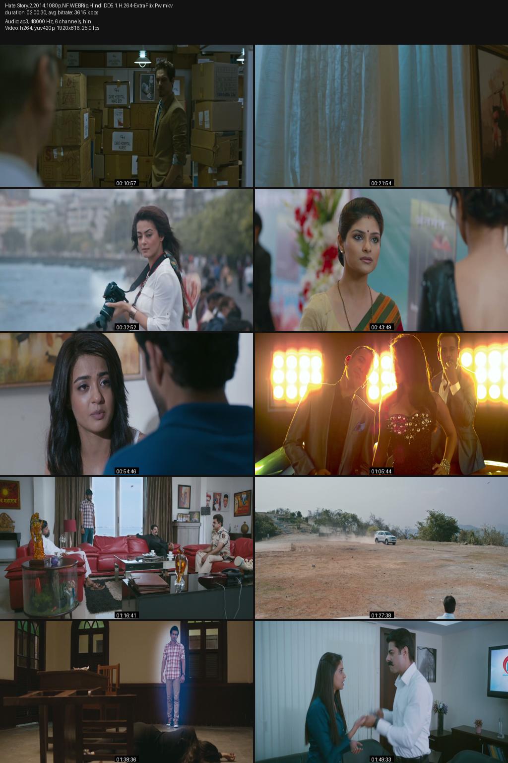 Hate Story 2 (2014) [Hindi] 1080p 720p 480p Netflix WEBRip ESub Screenshots
