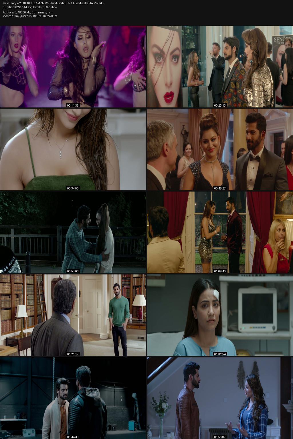 Hate Story IV (2018) [Hindi] 1080p 720p 480p Amazon WEBRip ESub Screenshots