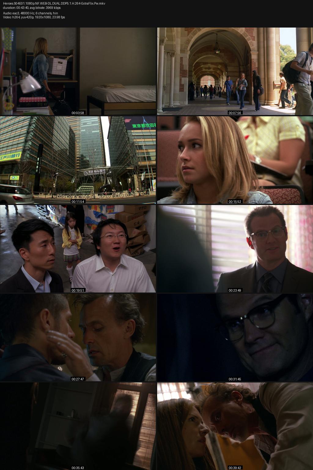Heroes Season 4: Redemption (2009) [Hindi-English] 1080p 720p 480p Netflix WEB-DL ESubs Screenshots