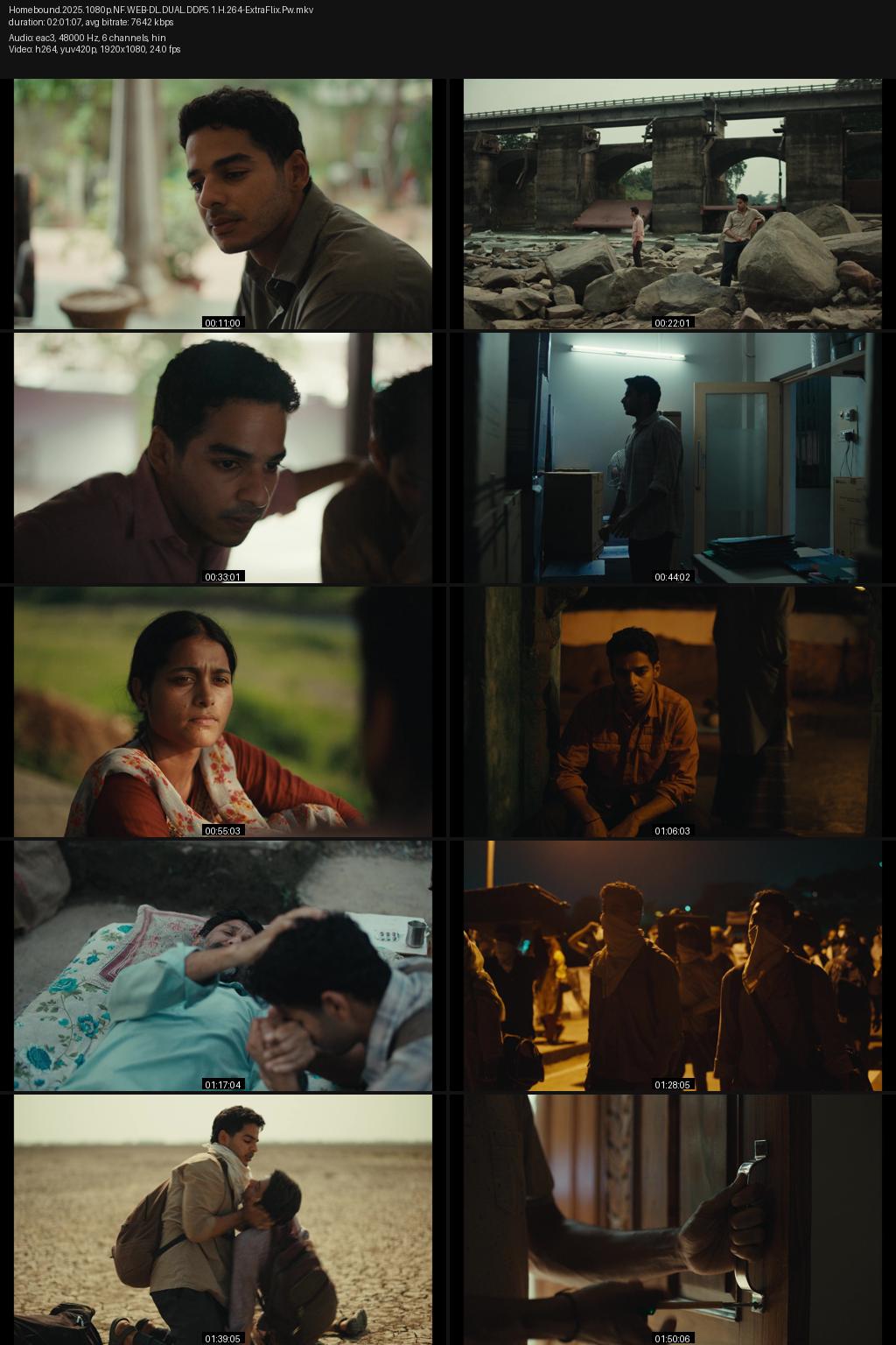 Homebound (2025) [Hindi] 4K 2160p 1080p 720p 480p Netflix WEB-DL ESub Screenshots
