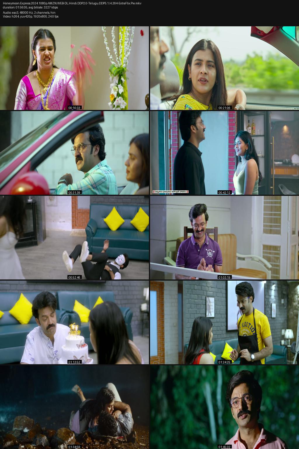 Honeymoon Express (2024) [Hindi-Telugu] UNCUT 1080p 720 480p Amazon WEB-DL ESub Screenshots