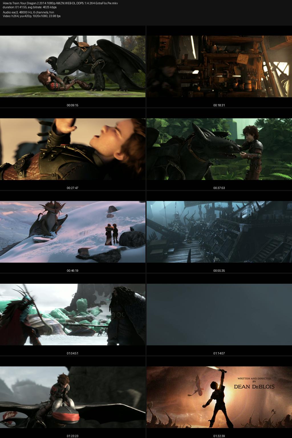 How to Train Your Dragon 2 (2014) Full Movie [Hindi-English] 4K 2160p 1080p 720p 480p Amazon WEB-DL ESub Screenshots