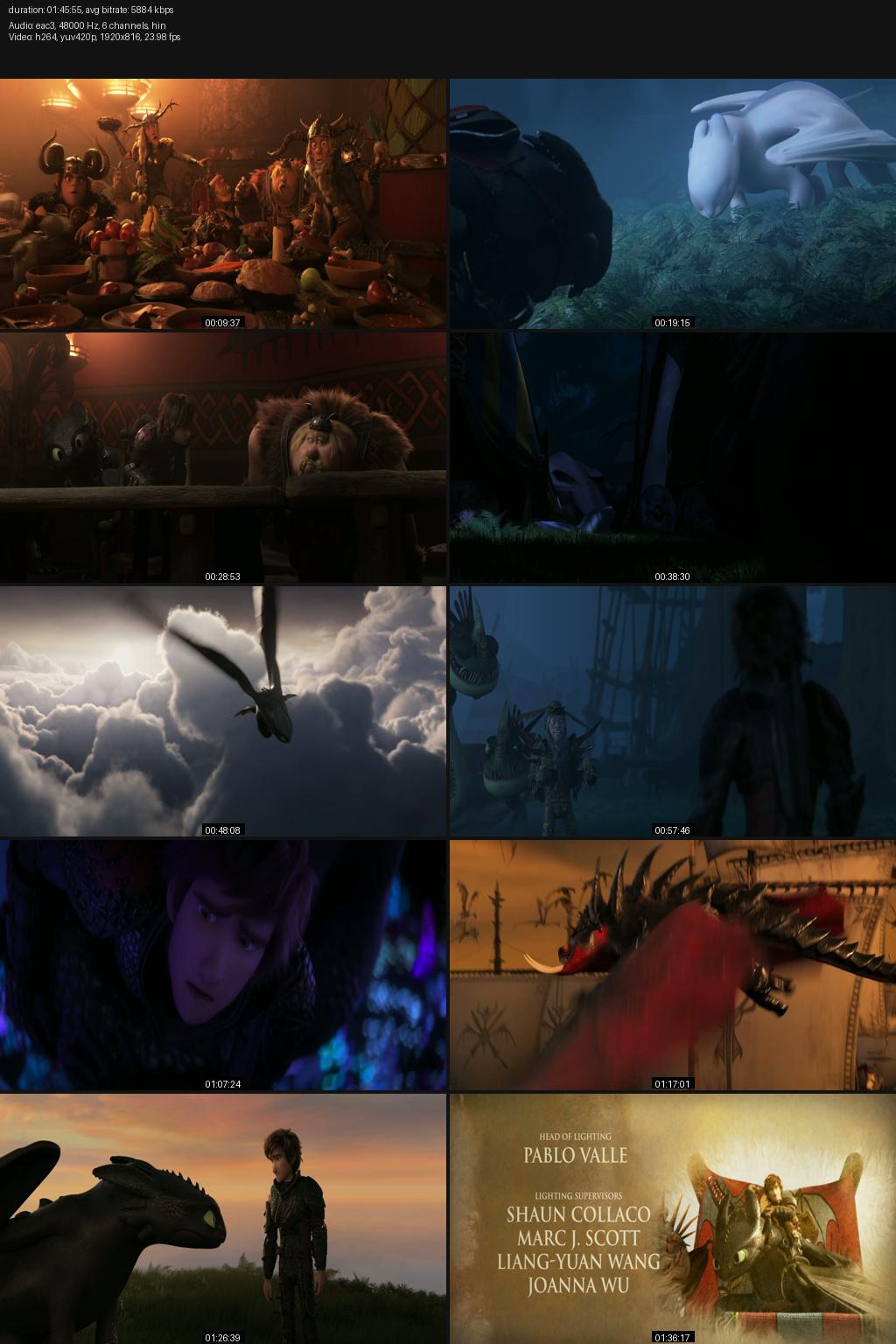 How to Train Your Dragon: The Hidden World (2019) Full Movie [Hindi-English] 4K 2160p 1080p 720p 480p Amazon WEB-DL ESub Screenshots