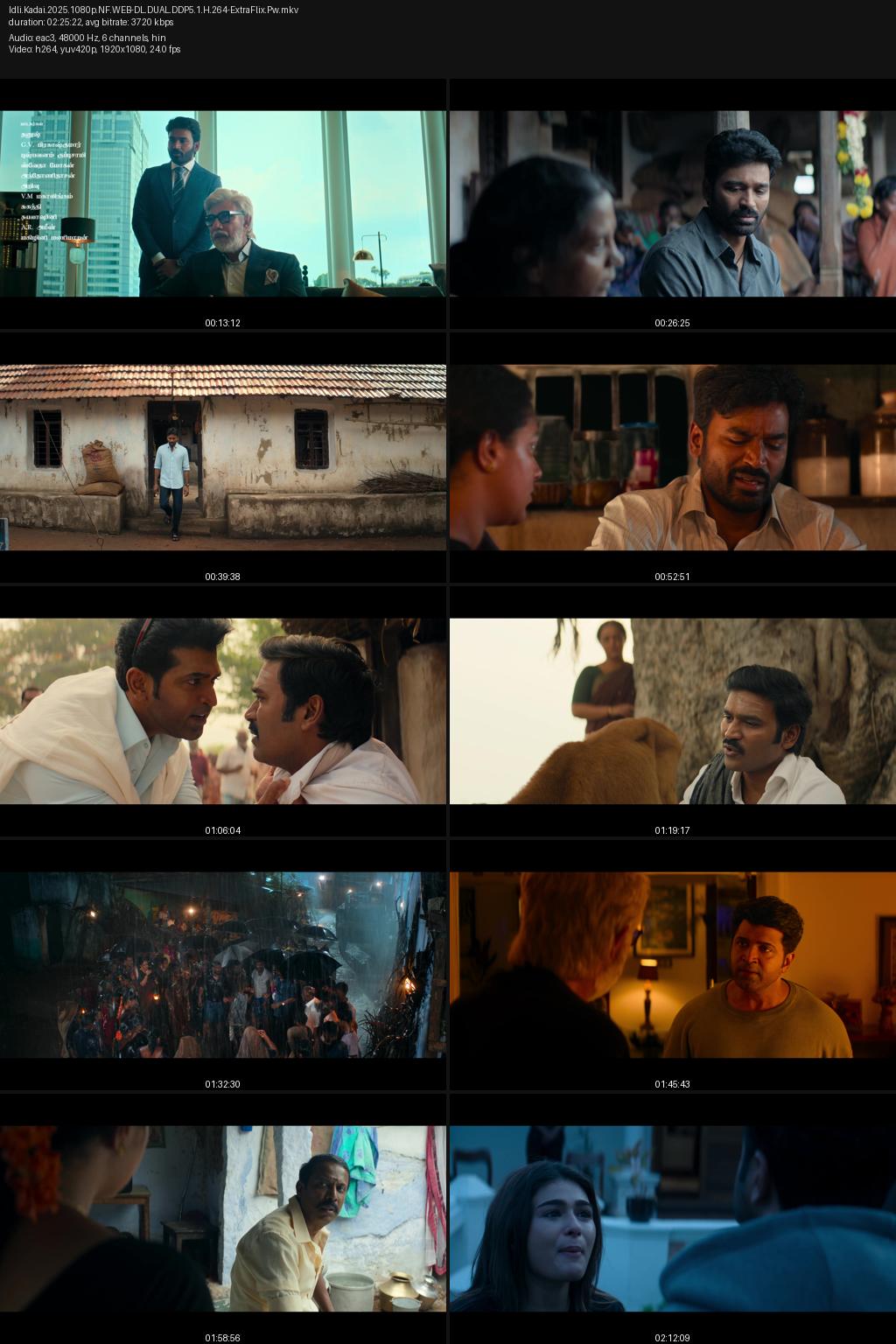 Idli Kadai (2025) [Hindi-Tamil] 4K 2160p 1080p 720p 480p Netflix WEB-DL ESub Screenshots