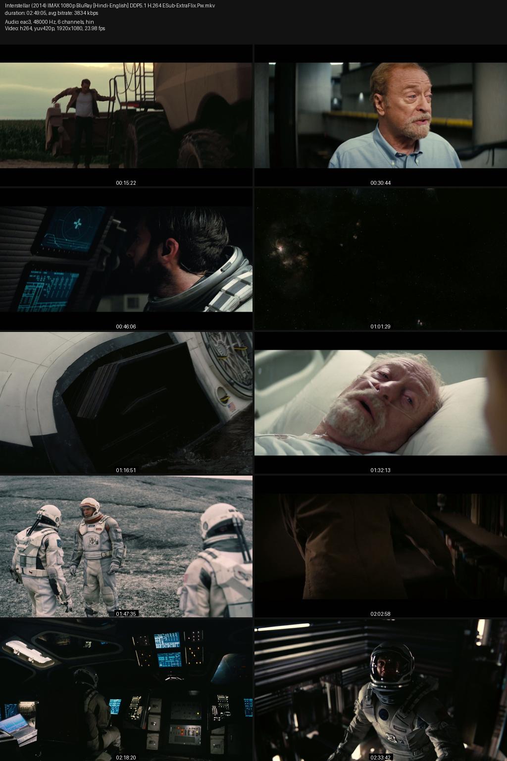 Interstellar (2014) [Hindi-English] 1080p 720p 480p BluRay ESub Screenshots