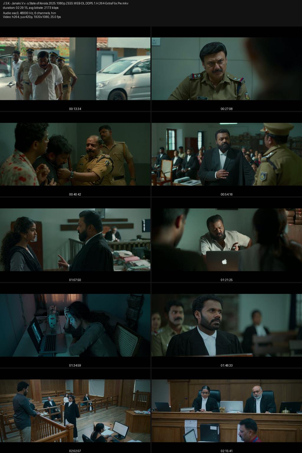 JSK – Janaki V vs State of Kerala (2025) [Hindi-Malayalam] 4K 2160p 1080p 720p 480p ZEE5 WEB-DL ESub Screenshots