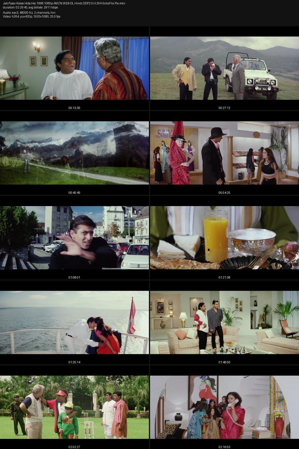 Jab Pyaar Kisise Hota Hai (1998) [Hindi] 1080p 720p 480p Amazon WEB-DL ESub Screenshots