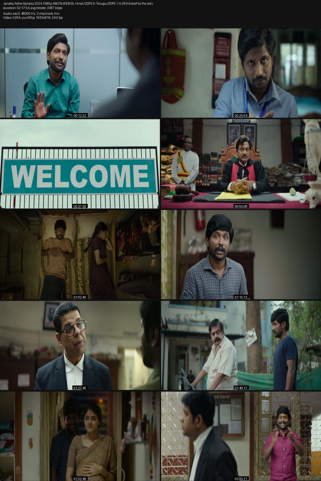 Janaka Aithe Ganaka (2024) [Hindi-Telugu] UNCUT 1080p 720p 480p Amazon WEB-DL ESub Screenshots