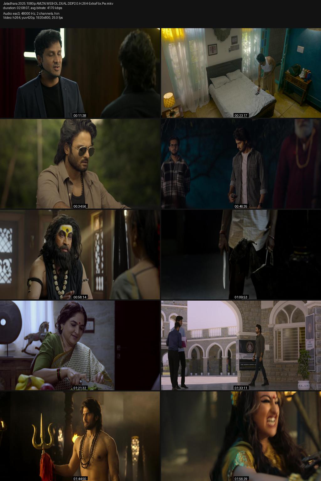 Jatadhara (2025) [Hindi-Telugu] 1080p 720p 480p Amazon WEB-DL ESub Screenshots
