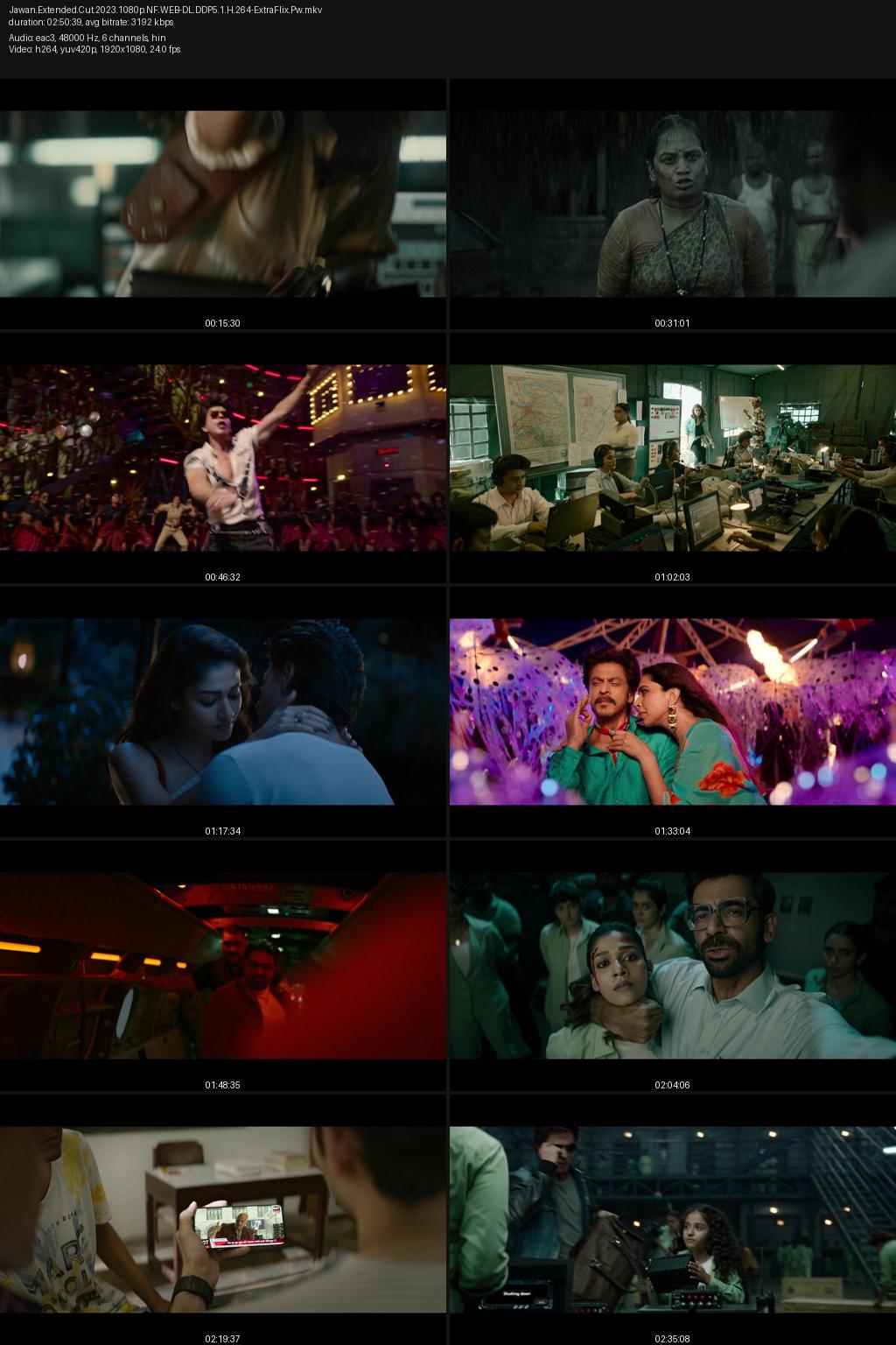 Jawan (2023) 4K 2160p Hindi 1080p 720p 480p Netflix WEB-DL ESub Screenshots