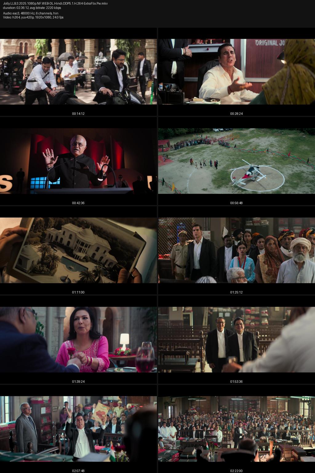 Jolly LLB 3 (2025) [Hindi] 4K 2160p 1080p 720p 480p Netflix WEB-DL ESub Screenshots