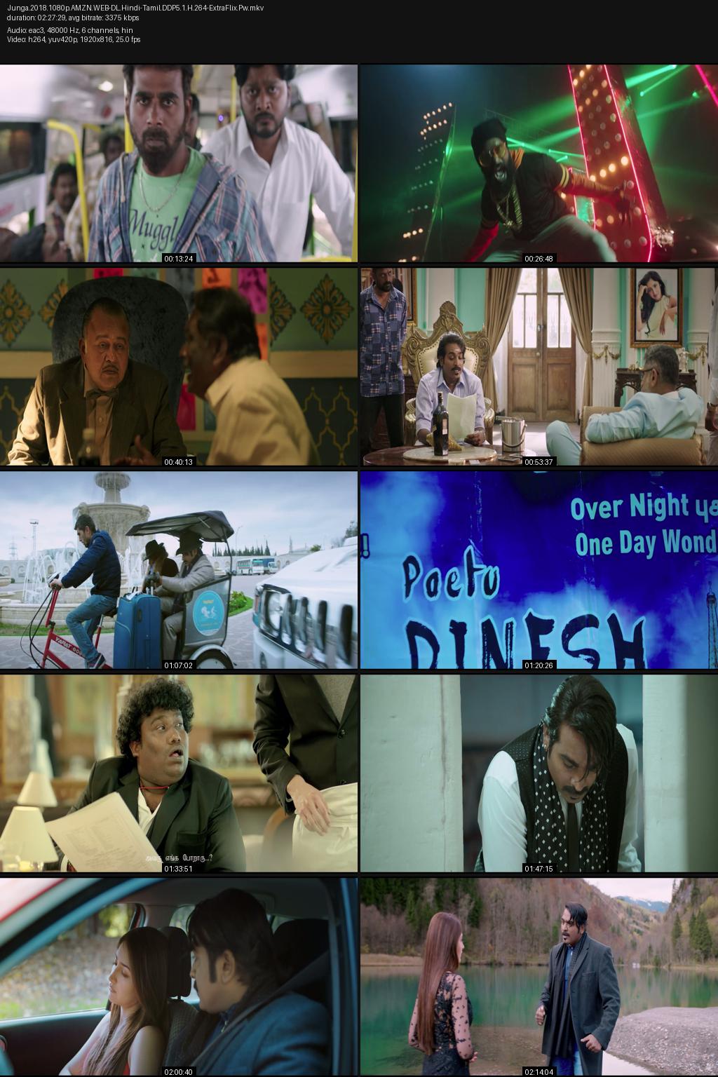 Junga (2018) [Hindi-Tamil] UNCUT 1080p 720p 480p Amazon WEB-DL ESub Screenshots