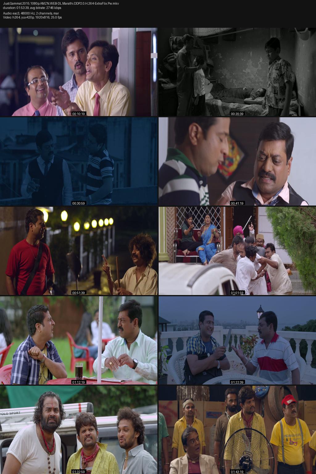 Just Gammat (2015) [Marathi] 1080p 720p 480p Amazon WEB-DL ESub Screenshots