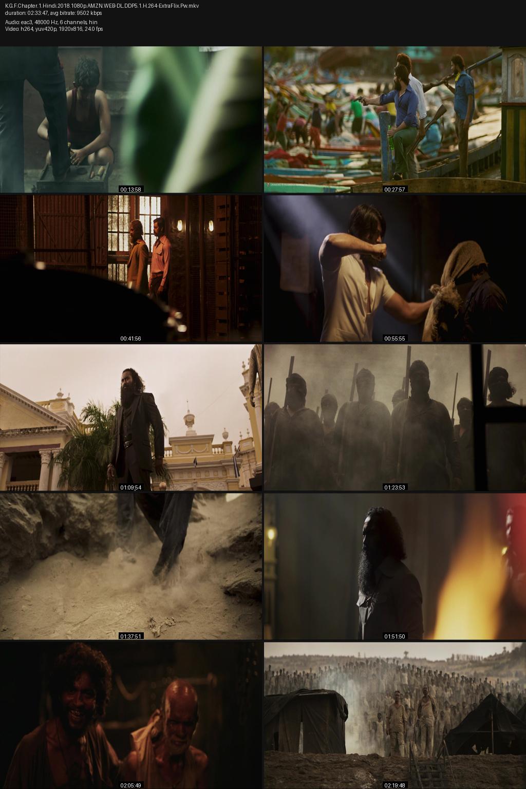 K.G.F: Chapter 1 aka KGF (2018) 4K 2160p | 1080p | 720p | 480p Amazon WEB-DL [Hindi-Kannada] ESub Screenshots