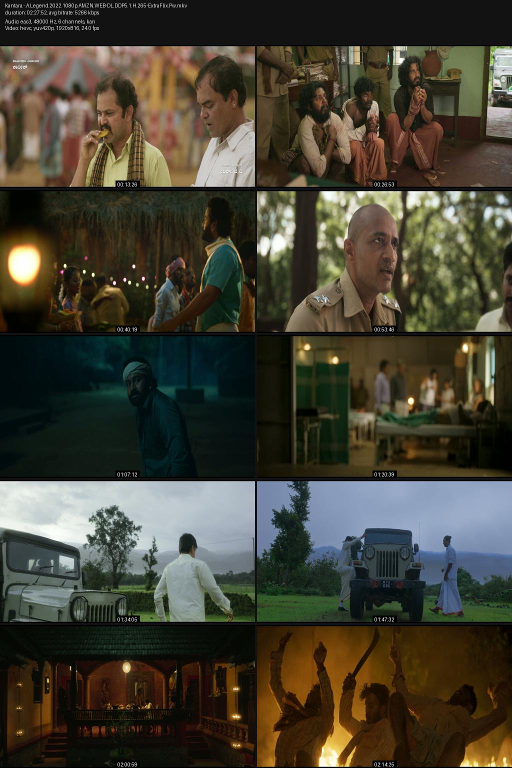 Kantara (2022) [Hindi-Kannada] 4K 2160p 1080p 720p 480p Amazon WEB-DL ESub Screenshots