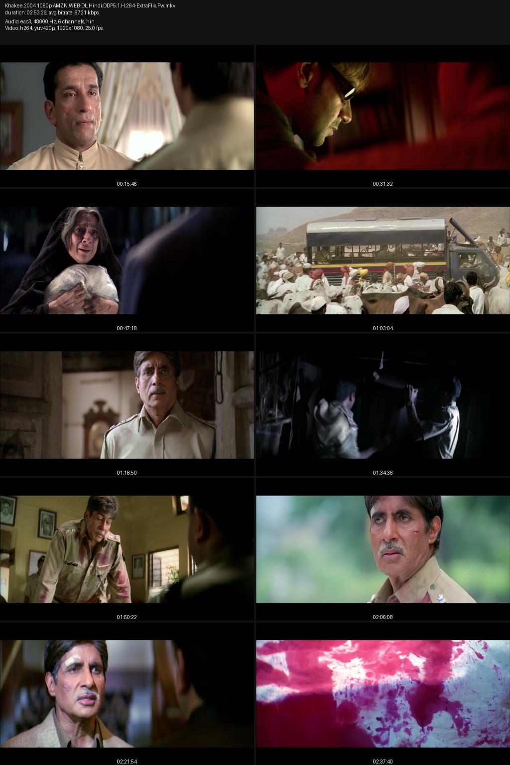 Khakee (2004) [Hindi] 1080p 720p 480p Amazon WEB-DL ESub Screenshots