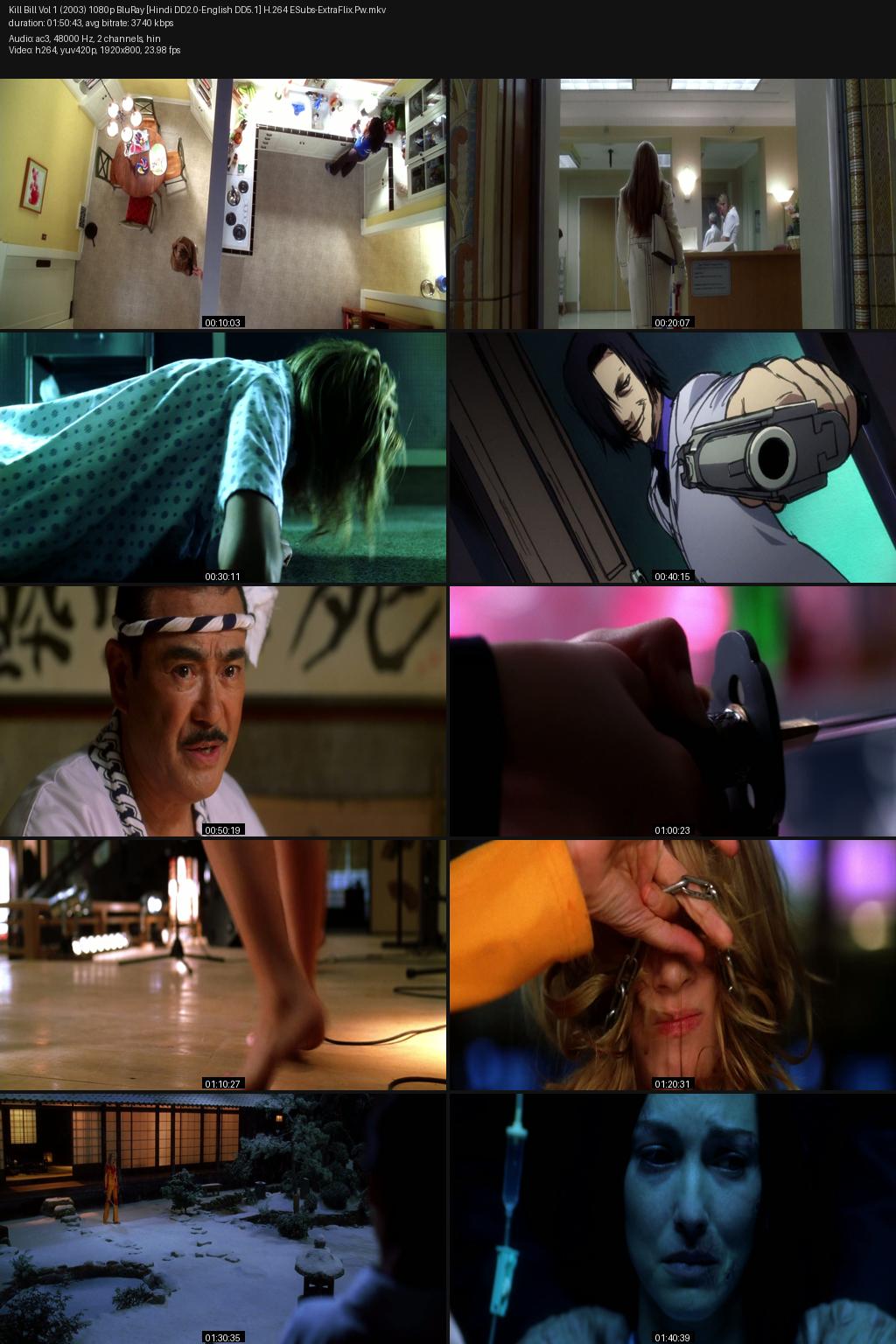 Kill Bill: Vol. 1 (2003) [Hindi-English] 1080p 720p 480p BluRay ESubs Screenshots
