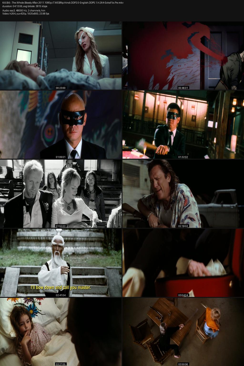 Kill Bill: The Whole Bloody Affair (2006) [Hindi-English] 1080p 720p 480p iTunes WEBRip ESubs Screenshots