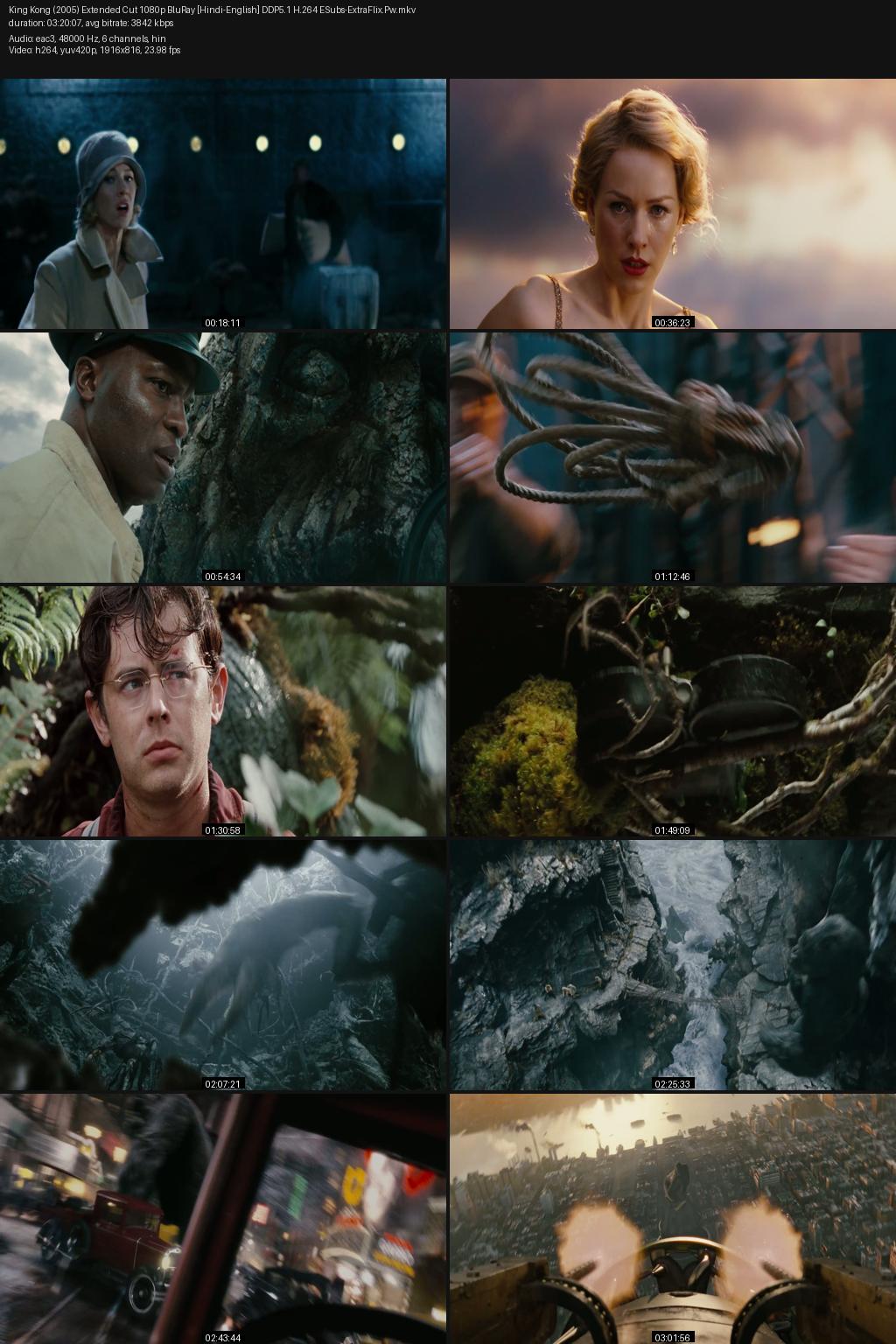 King Kong (2005) [Hindi-English] 1080p 720p 480p BluRay ESubs Screenshots
