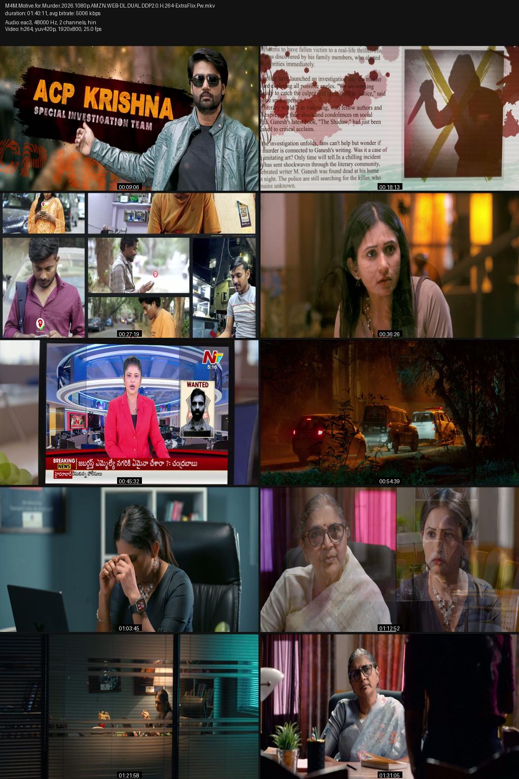 M4M: Motive for Murder (2026) [Hindi-Telugu] 1080p 720p 480p Amazon WEB-DL ESub Screenshots