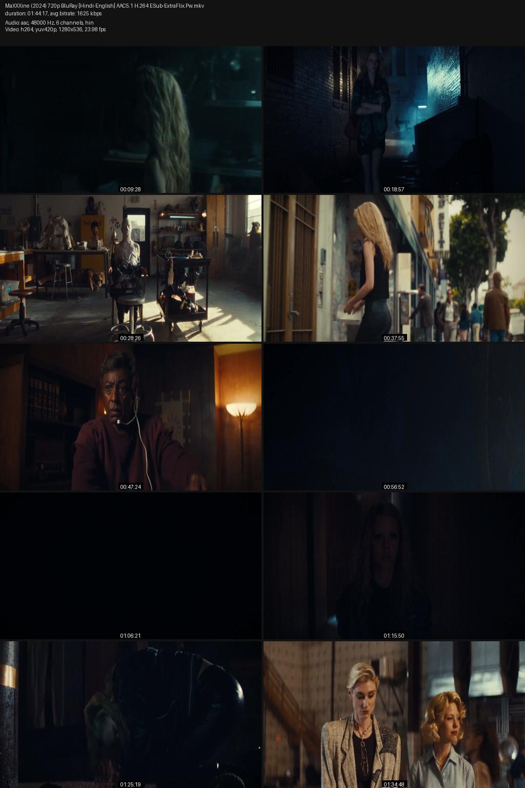 MaXXXine (2024) [Hindi-English] 1080p 720p 480p BluRay ESub Screenshots