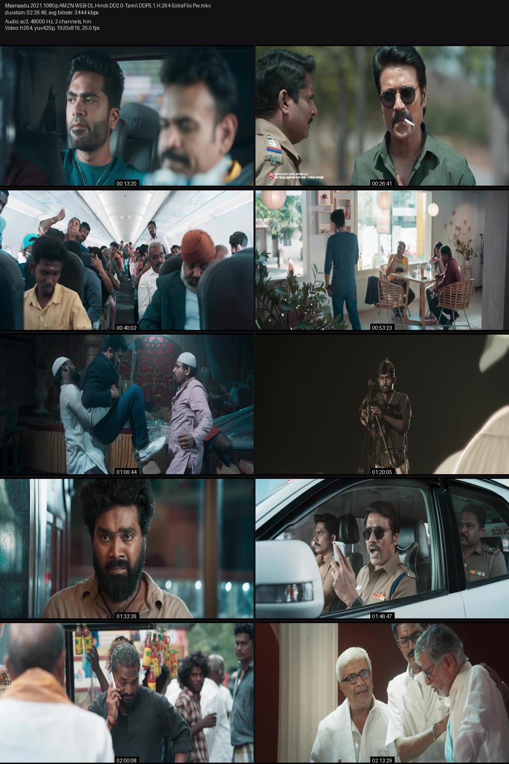 Maanaadu (2021) [Hindi-Tamil] UNCUT 1080p 720p 480p Amazon WEB-DL ESub Screenshots