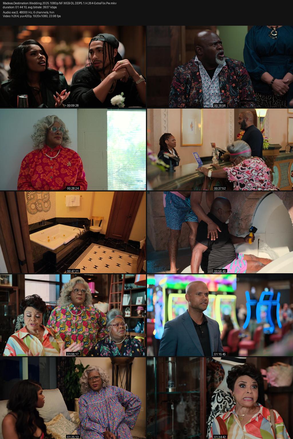 Madea’s Destination Wedding (2025) 1080p | 720p | 480p Netflix WEB-DL [Hindi-English] ESubs Screenshots