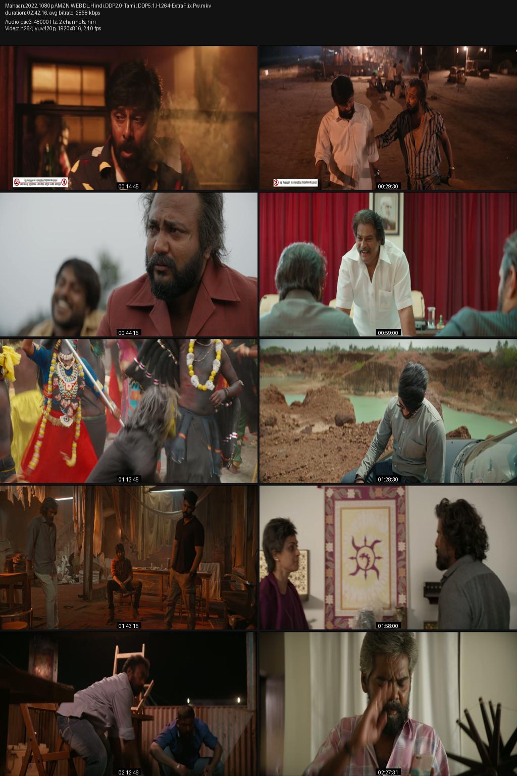 Mahaan (2022) [Hindi-Tamil] UNCUT 4K 2160p 1080p 720p 480p Amazon WEB-DL ESub Screenshots