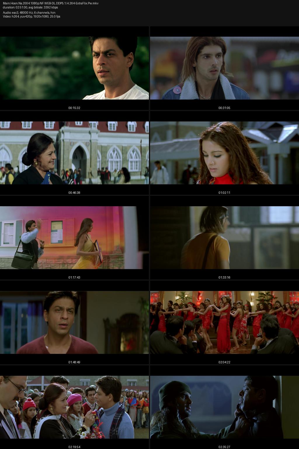 Main Hoon Na (2004) Hindi 1080p 720p 480p Netflix WEB-DL ESub Screenshots