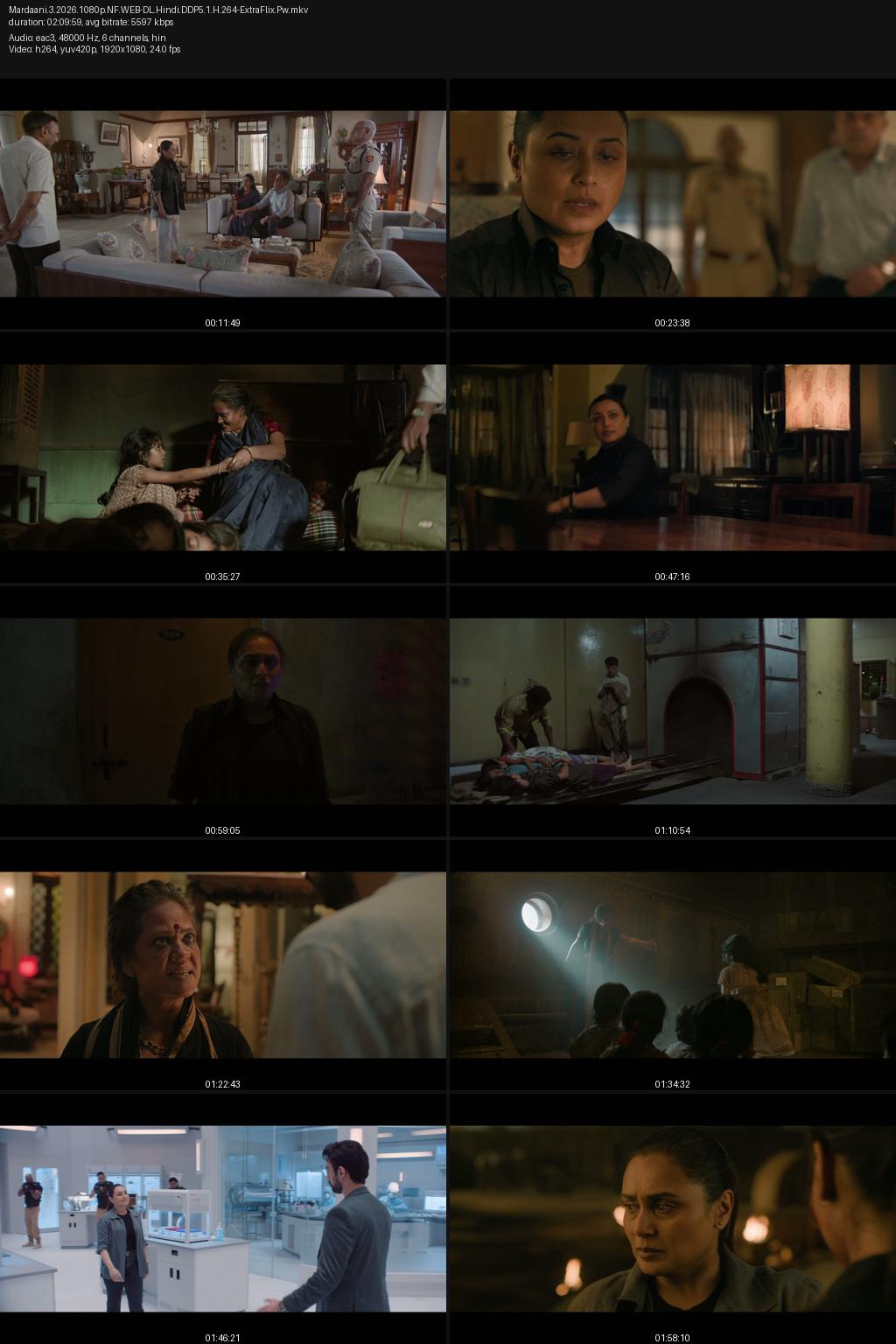 Mardaani 3 (2026) [Hindi] 4K 2160p 1080p 720p 480p Netflix WEBRip ESub Screenshots