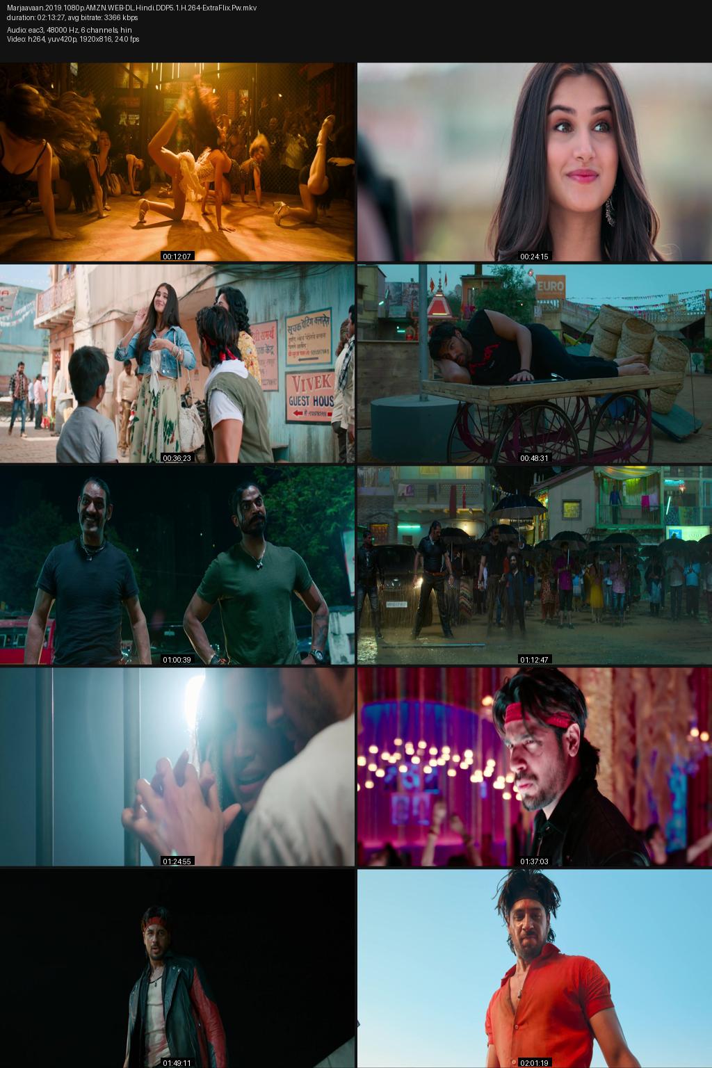 Marjaavaan (2019) [Hindi] 1080p 720p 480p Amazon WEB-DL ESub Screenshots