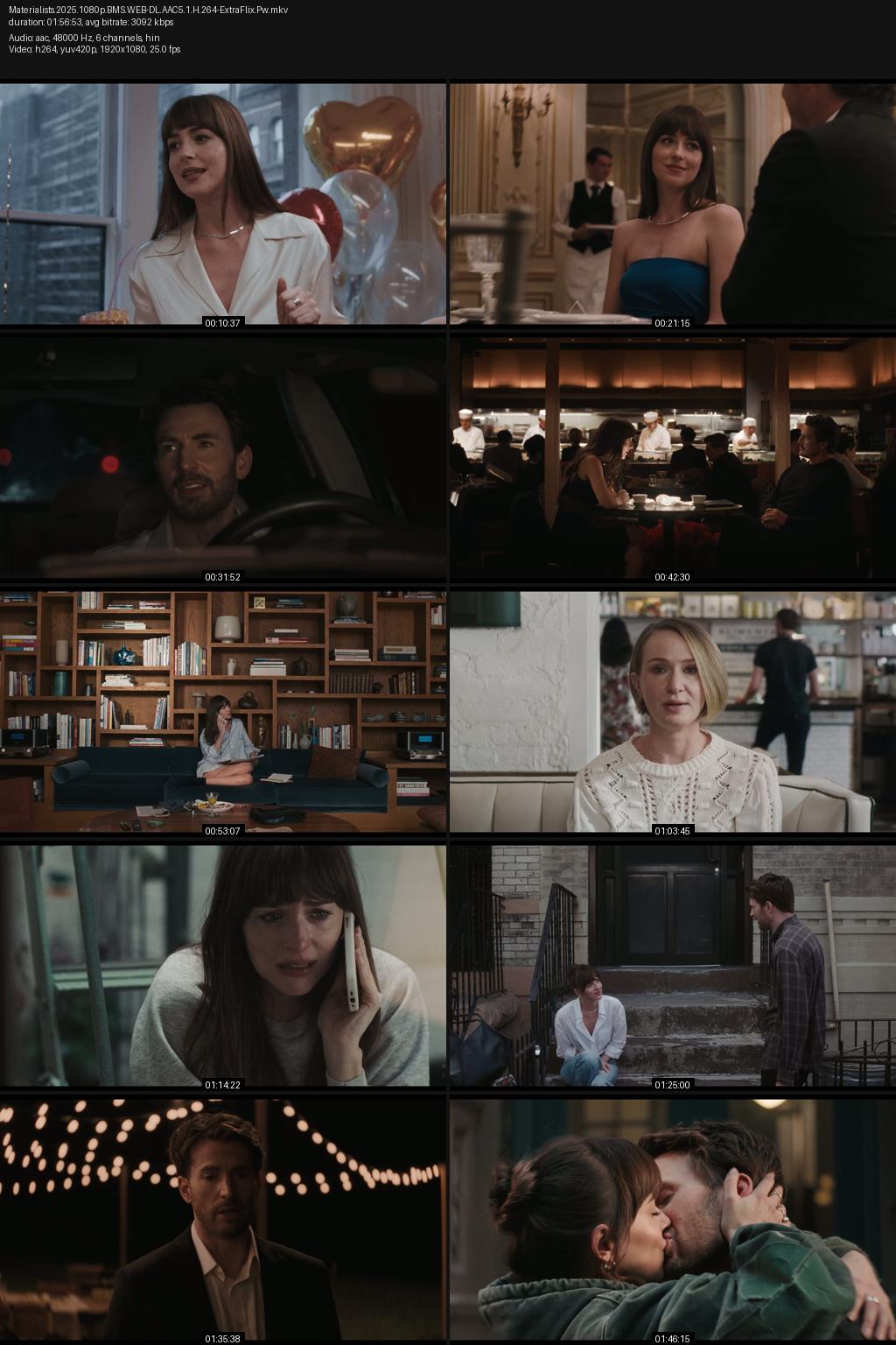 Materialists (2025) [Hindi-English] 1080p 720p 540p BookMyShow WEB-DL ESub Screenshots