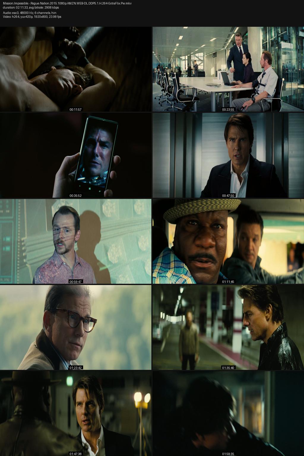 Mission: Impossible – Rogue Nation (2015) [Hindi-English] 1080p 720p 480p Amazon WEB-DL ESub Screenshots