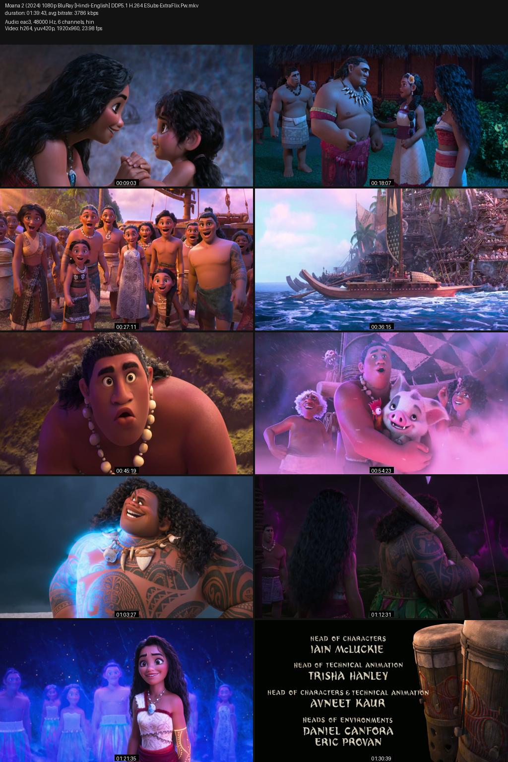 Moana 2 (2024) [Hindi-English] 4K 2160p 1080p 720p 480p BluRay ESubs Screenshots