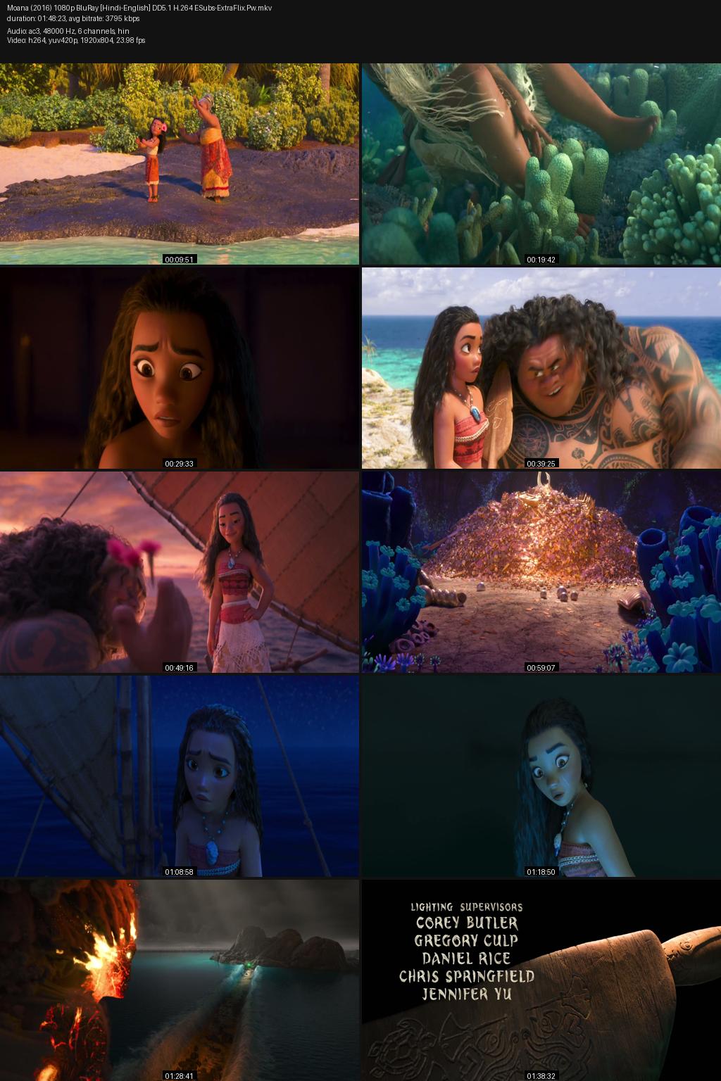 Moana (2016) [Hindi-English] 1080p 720p 480p BluRay ESubs Screenshots
