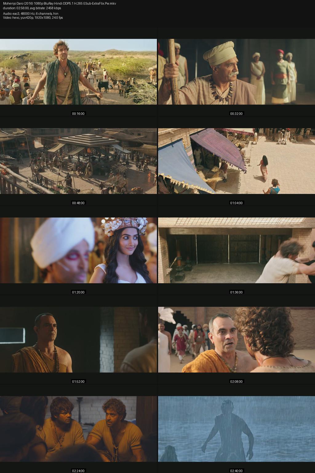 Mohenjo Daro (2016) [Hindi] 1080p 720p 480p BluRay ESub Screenshots