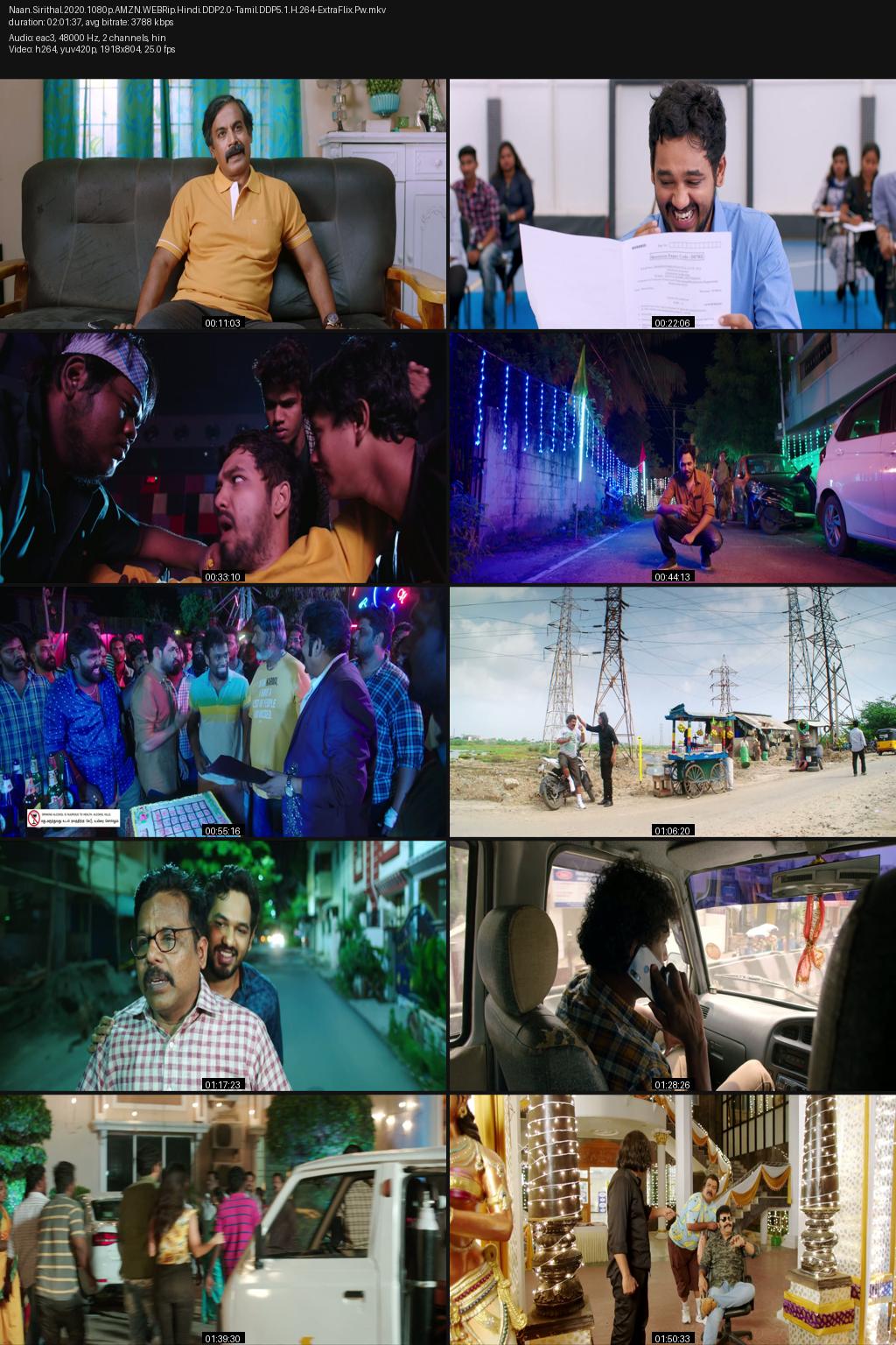 Naan Sirithal (2020) [Hindi-Tamil] UNCUT 1080p 720p 480p Amazon WEBRip ESub Screenshots
