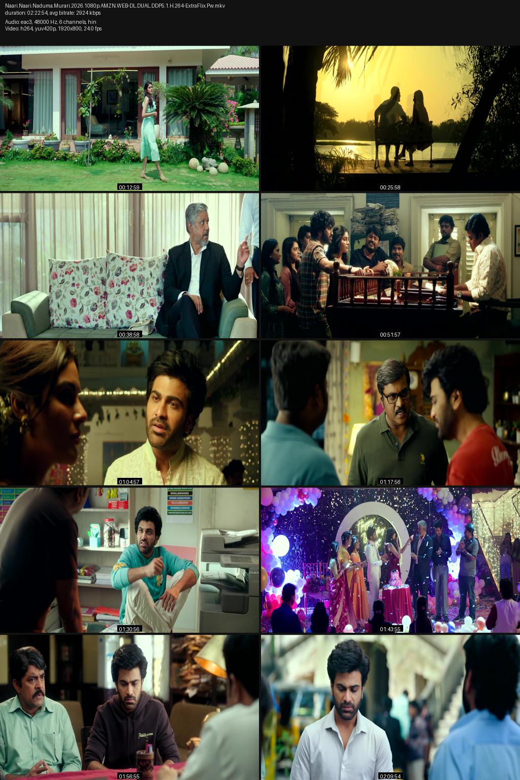 Nari Nari Naduma Murari (2026) [Hindi-Telugu] 4K 2160p 1080p 720p 480p Amazon WEB-DL ESub Screenshots
