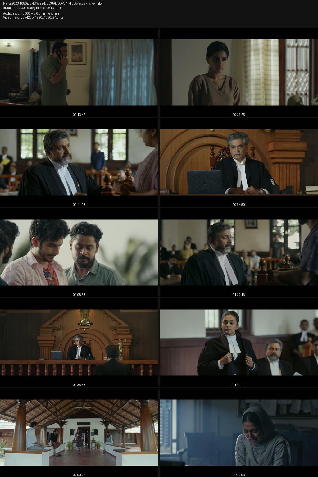 Neru (2023) [Hindi-Malayalam] 4K 2160p 1080p 720p 480p JioHotstar WEB-DL ESub Screenshots