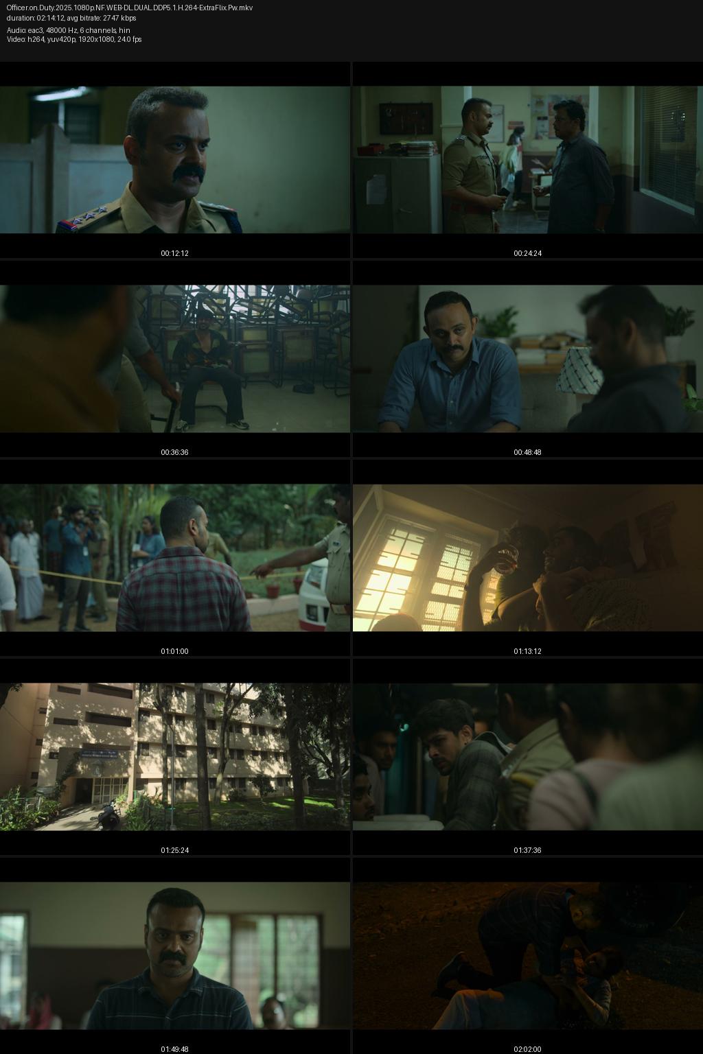 Officer on Duty (2025) [Hindi-Malayalam] 4K 2160p 1080p 720p 480p Netflix WEB-DL ESub Screenshots